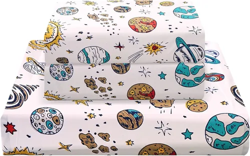 Miniatura 15 de JSD Juego de sábanas de dinosaurio para niños, tamaño individual, 3 piezas, sábanas de microfibra con estampado suave para niños y niñas, bolsillo