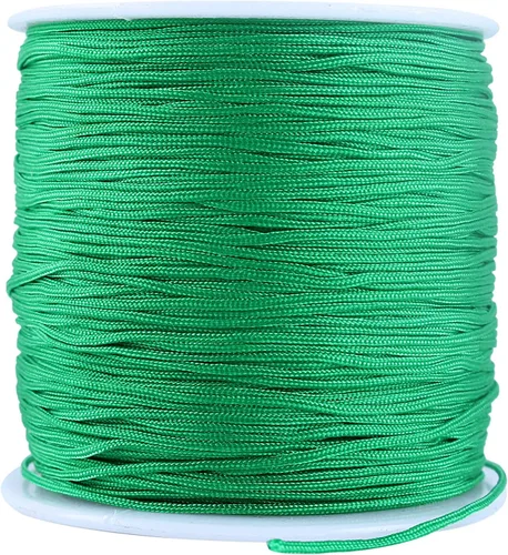 Miniatura 121 de KONMAY 1 rollo de cuerda de nailon para hacer pulseras de 150 yardas, trenzado de nailon Shamballa Macramé/cordón de cuentas de 0.4mm, cordón