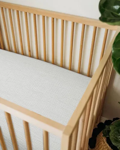 Miniatura 4 de Sábanas de cuna para niños y niñas, sábanas ajustables para cama de bebé y niño pequeño de 28" x 52", ropa de cama de colchón de cuna de muselina