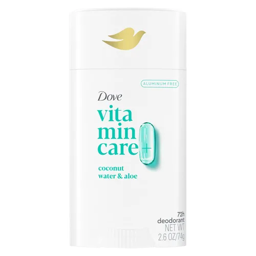 Miniatura 10 de Dove VitaminCare+ Desodorante en barra libre de aluminio para protección de olores 72H Desodorante transpirable de coco y karité para mujeres, 2.6