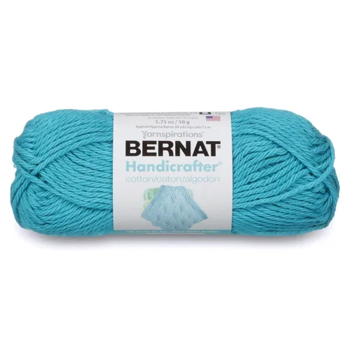 Miniatura 15 de Bernat Handicrafter - Hilo de algodón de colores sólidos, 1.75 oz, calibre 4 mediano, 100% algodón, Rojo Country
