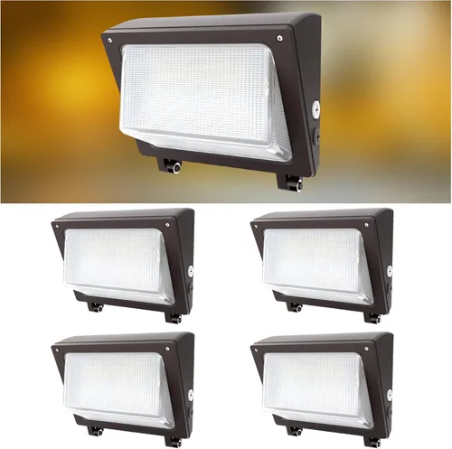 Miniatura 8 de JTT Paquete de 6 luces LED de pared de 75 W/60 W/45 W, del anochecer al amanecer con fotocélula, 6000/5000/4000 K luz diurna IP65 iluminación