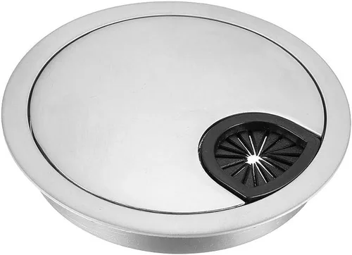 Miniatura 10 de uxcell Cubierta de agujero para cable, 2 pulgadas/1.969 in, aleación de zinc, para cable de escritorio, ojales, cubierta de agujero para oficina