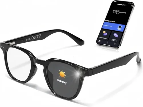 Miniatura 3 de Lentes Bluetooth AI Smart 5.4 con altavoz de oído abierto, compatible con asistente de voz, traducción en tiempo real, lentes que cambian