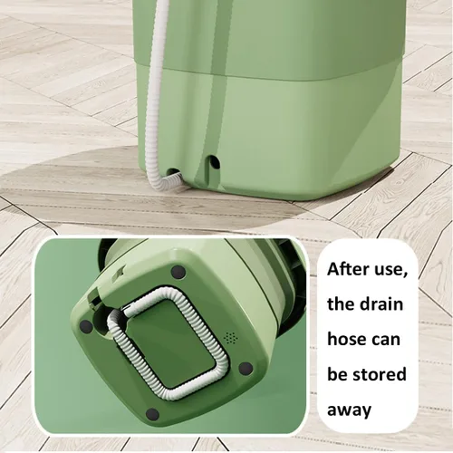 Miniatura 6 de Mini lavadora portátil de viaje pequeña capacidad de lavado 15L/3.96 galones ciclo de lavado y drenaje Combo lavadora de ropa plegable (13L/3.43GAL)