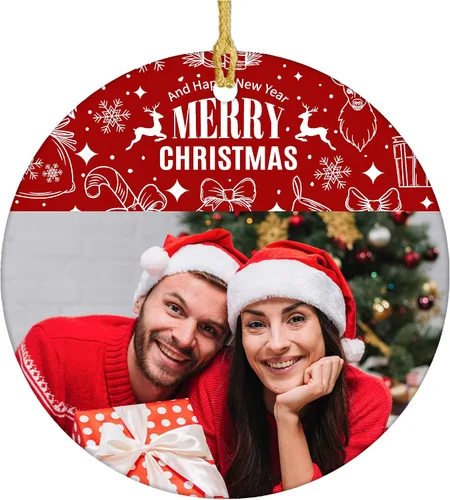 Miniatura 16 de Adornos personalizados para la primera Navidad del bebé 2024 con nombre y texto, adorno de elefante personalizado para bebés recién nacidos