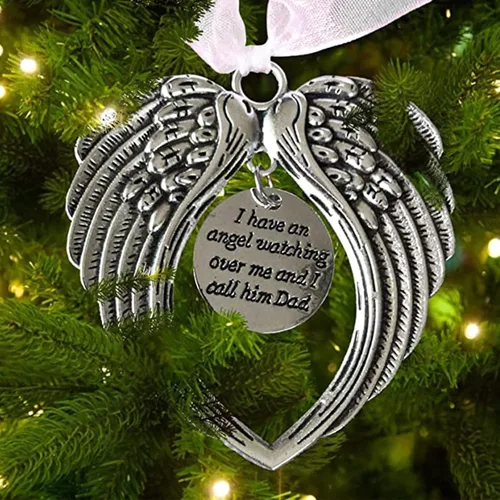 Miniatura 3 de Adorno conmemorativo de Navidad, Una parte de mi corazón está en el cielo, colgante para árbol de Navidad, regalos conmemorativos por pérdida