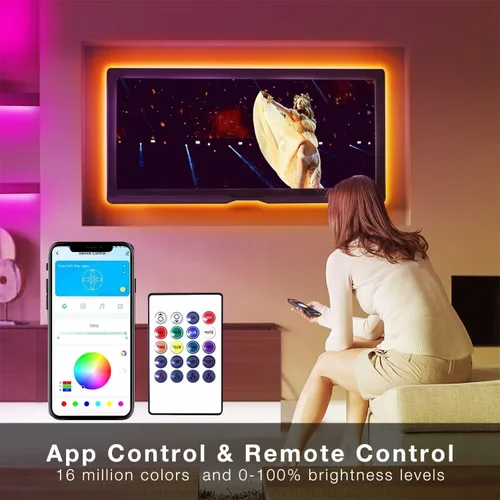Miniatura 3 de DAYBETTER Luces LED inteligentes WiFi, tira de luces LED RGB de 25 pies compatibles con Alexa y Google Assistant, control remoto por voz