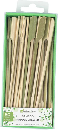 Miniatura 11 de Restaurantware Púas de madera de 3.5 pulgadas, 500 mini tenedores de cóctel de madera, dos púas de bambú resistentes para fiestas o catering