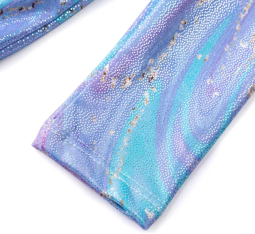 Miniatura 140 de HOZIY - Leotardos de manga larga para niñas, de gimnasia, para niños pequeños, trajes florales de unicornio, galaxia, arco iris, patrón de rayas