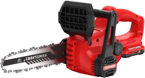 Miniatura 12 de CRAFTSMAN Mini Motosierra, Mini Motosierra Inalámbrica de 10 Pulgadas, Motosierra Eléctrica, Batería V20 y Cargador Incluidos, Cortador de Árboles