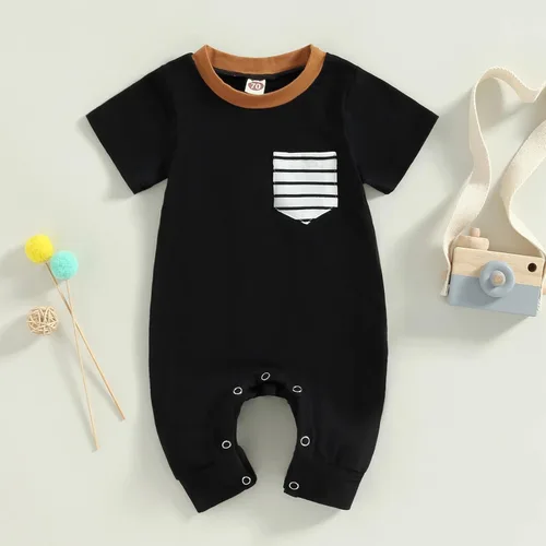 Miniatura 5 de CIYCUIT Mameluco para bebé recién nacido, ropa de mameluco acanalado sólido