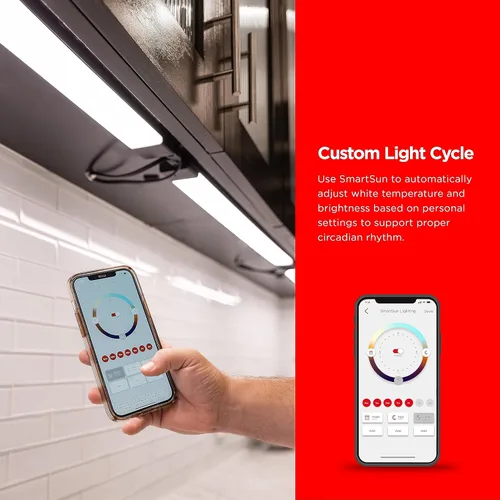 Miniatura 6 de UltraPro Luces inteligentes Wi-Fi de 36 pulgadas para debajo del gabinete, cambio de color, compatible con Alexa, funciona con Google Assistant