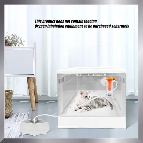 Miniatura 4 de Tratamiento de respiración para atomización de mascotas, incubadora de guardería, caja de terapia de oxígeno ideal para perros, gatos, gatitos