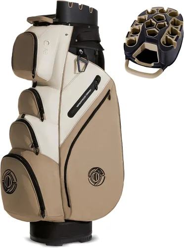 Miniatura 8 de Bolsa de carrito de golf Shopsource, bolsa de palos de 14 vías con cierre moldeado y divisores de longitud completa, bolsas de carrito silenciosas