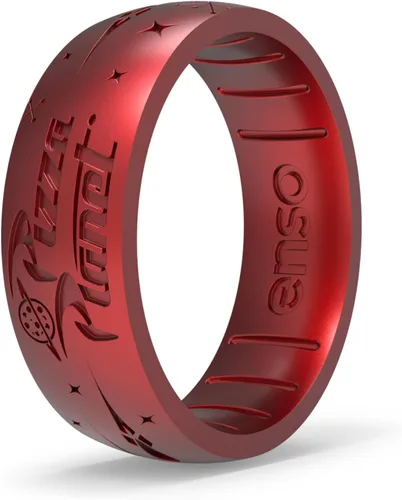 Enso Rings Disney Pixar Collection - Anillos de silicona grabados clásicos, diseño cómodo y flexible, 0.260in de ancho y 0.069in de grosor,