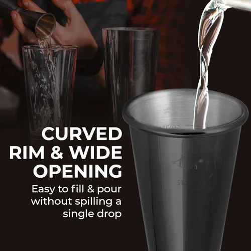 Miniatura 5 de Zulay - Jigger de cóctel de estilo japonés de alta calidad, 2 onzas, 1 onza, doble gatillo de bartending - Acero inoxidable 304 con medidas grabadas