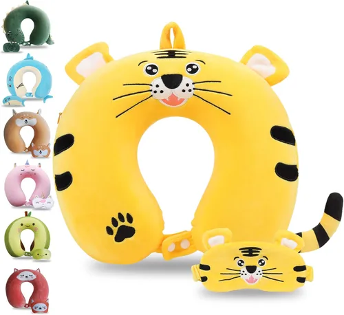 Miniatura 24 de Sexysamba Juego de almohadas de viaje de espuma viscoelástica pura para adultos, funda cómoda y extraíble, lavable a máquina, almohada de soporte