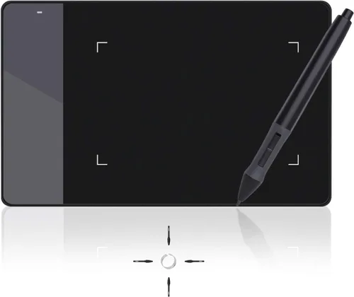 HUION 420 Tableta de Dibujo OSU, Tableta Gráfica con Lápiz Digital, Tableta de 4 x 2.23 Pulgadas para Arte Digital, Diseño y Animación, Compatible