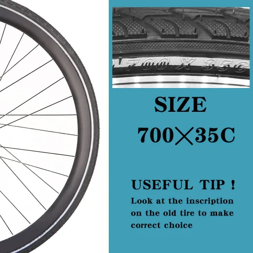Miniatura 4 de Neumático de bicicleta 700X35C con neumáticos de bicicleta plegables de pared reflectante 2 Pack 700x35C