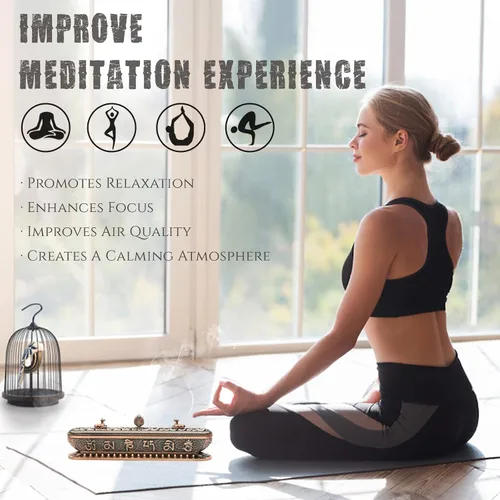 Miniatura 5 de Soporte de incienso para palos, quemador de incienso con colector de cenizas, soporte de incienso para yoga, meditación, decoración de oficina