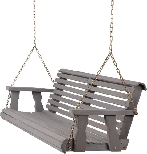 Miniatura 7 de Amish Casual resistente con inclinación hacia atrás, columpio de 3 pies para pórtico de madera en tinte cedro, auténtica artesanía Amish de pino