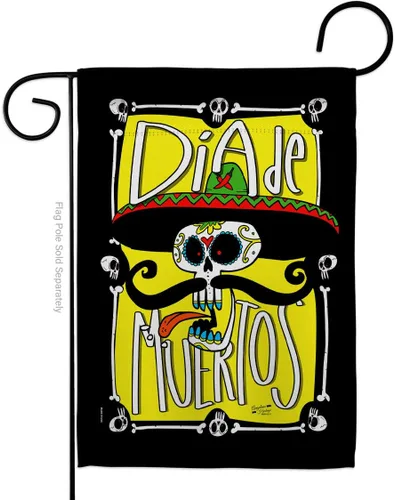 Dia De Los Muertos Decoraciones Otoño Día de Muertos Decoración Habitación Hogar Mexico Mexicanos Ourdoor Interior Halloween Bandera Tapiz Césped