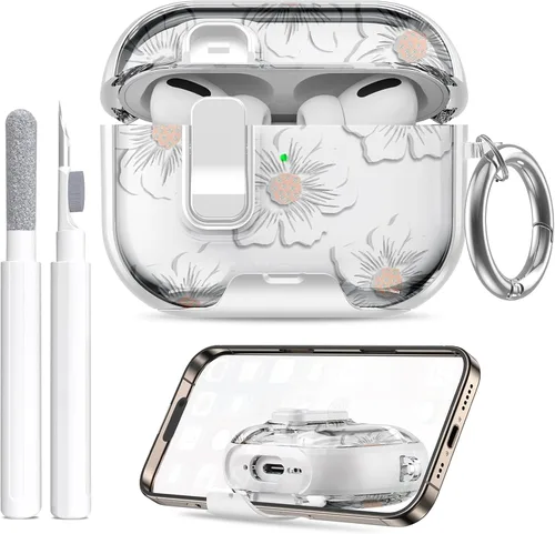 Miniatura 22 de Compatible Airpods 4 Case (2025) with Phone Stand & Cleaner Kit,Print Soft Silicone Lock Clip Apple AirPods 4th Generation Case, Airpod 4 Cover with