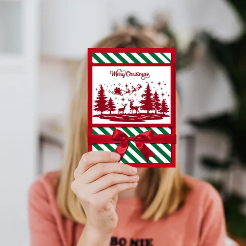 Miniatura 6 de CRASPIRE Sellos de goma transparente de Navidad para casa de invierno, bosque, copo de nieve, alce, muñeco de nieve, trineo, sellos de silicona