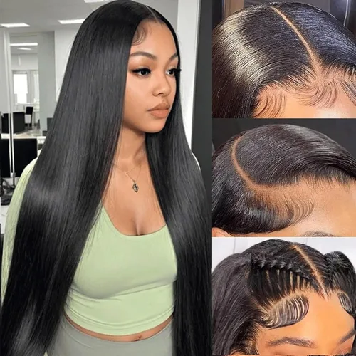 Miniatura 22 de Peluca de cabello humano 613 con encaje frontal 13x6 HD transparente densidad 180% rubia, pelucas de cabello humano con encaje frontal Peluca