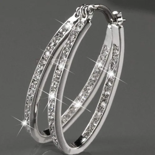 Miniatura 5 de SEniutarm - Pendientes para mujer diseño de mamá y mujer con incrustaciones de diamantes de imitación