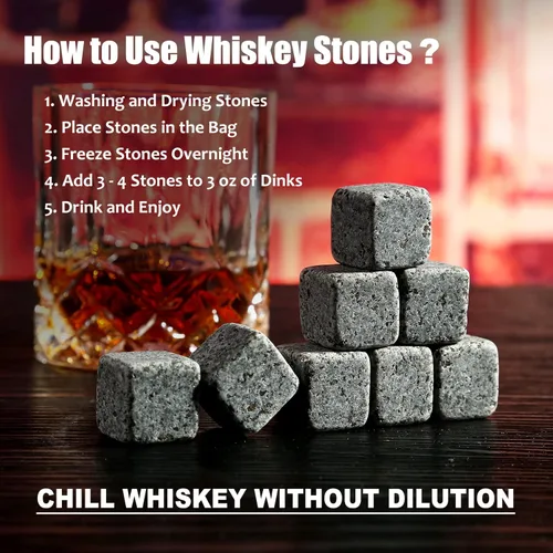Miniatura 4 de Juego de 2 vasos de whisky, piedras de whisky, rocas de whisky escalofriantes, regalos de whisky escocés para hombres, regalos de cumpleaños