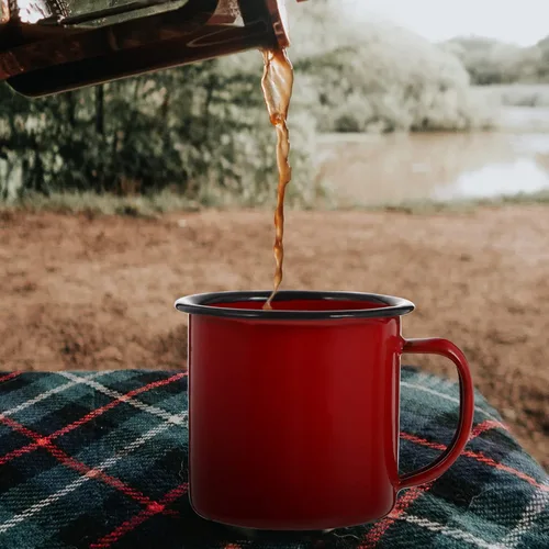 Miniatura 5 de BESPORTBLE Taza de camping esmaltada, 8 onzas, tazas de hierro vintage, taza de té con asa, taza de café para acampar, pescar, picnic, uso al aire