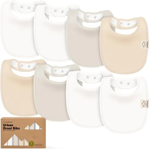 Miniatura 23 de Paquete de 8 baberos orgánicos para bebés niños, niñas - baberos de algodón suave para babear y dentición para bebé niña y niño, extra absorbentes