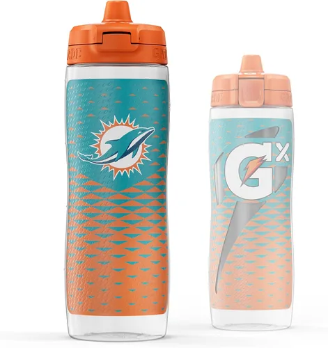 Miniatura 32 de Gatorade Gx NFL - Botellas antideslizantes para apretar, 30 onzas líquidas, sistema de hidratación Gx