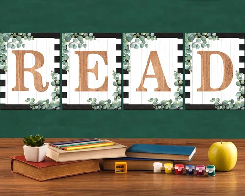 Miniatura 11 de Decoración de Aula Cartel de Lectura para Maestros Tablero de Anuncios y Decoración de Pared para Preescolar, Primaria, Secundaria, Guardería
