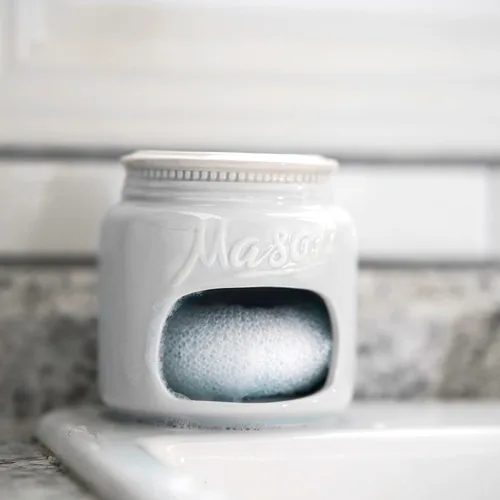 Miniatura 8 de Farmhouse - Juego de recipientes para la cocina, soporte para utensilios de cocina de cerámica, soporte para cucharas, bonito tarro de galletas