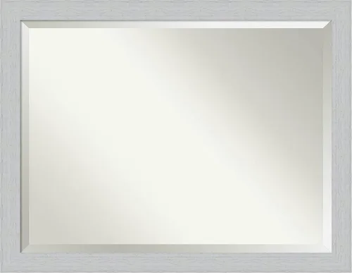 Miniatura 10 de Amanti Art Espejo de baño azul para sobre el fregadero, espejo de tocador rectangular azul marino Shiplap de 24 x 20 pulgadas, marco de madera
