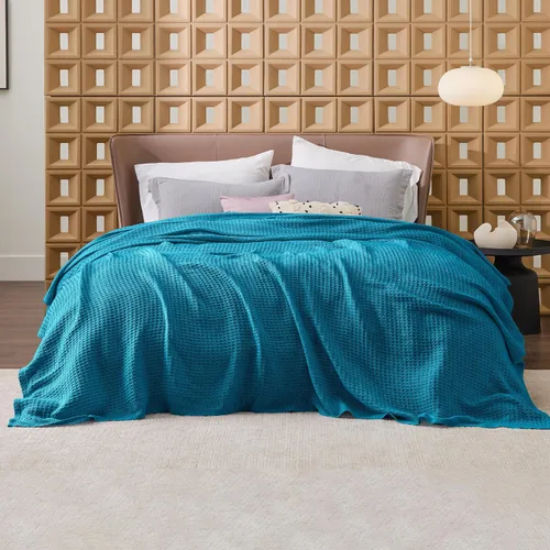Miniatura 67 de Bedsure Gentlesoft - Manta de 100% algodón tamaño Twin XL para dormitorio universitario - Transpirable y suave, manta Twin de tejido waffle para 01