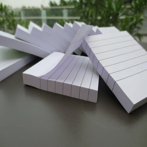 Miniatura 5 de Notas adhesivas blancas forradas de 3 x 3 pulgadas, 12 blocs por paquete, 100 hojas/bloc de notas autoadhesivas blancas con líneas, embalaje