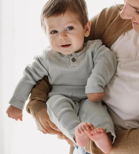 Miniatura 3 de Burt's Bees Baby Conjunto de body y pantalón para bebé, 100% algodón orgánico