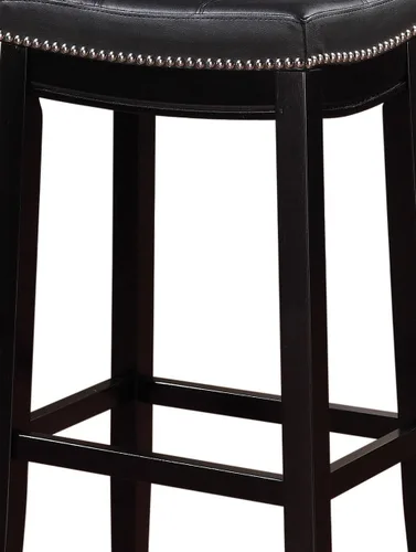Miniatura 22 de Linon Claridge Taburete de bar, de 32 pulgadas., Madera, Negro