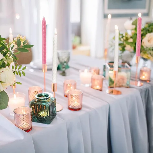 Miniatura 3 de Lacaser - Juego de 6 velas cónicas de cera de abeja blanca, velas largas de 9 pulgadas para candelabros en color blanco, sin aroma y sin humo