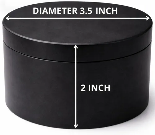Miniatura 3 de Caja única de sal y pimienta, elegante caja redonda de mármol negro con tapa para almacenamiento de sal, especias y hierbas. Contenedor perfecto