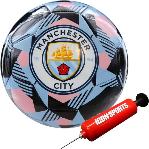 Miniatura 6 de Icon Sports Official Manchester City FC Soccer Ball MC93BL-Azul claro