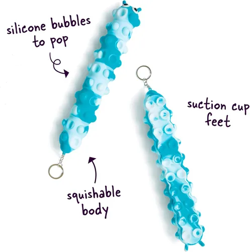 Miniatura 2 de Juguete antiestrés para niños, diseño de clip para mochilas y llaveros, actividades sensoriales divertidas para aliviar el estrés y concentrarse