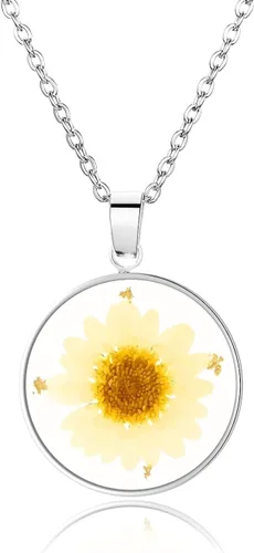 Miniatura 58 de Pressed Flower Necklace Gift for Women Personalized Handmade Necklaces Birth Flower Necklace