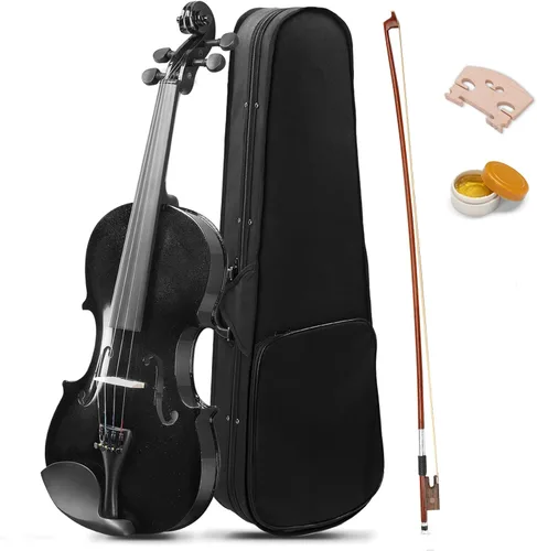 Ktaxon Violín para principiantes y estudiantes, violines acústicos 4/4, kit de violín tamaño completo con estuche, arco, colofonia, para adultos y