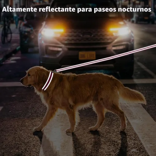 Miniatura 3 de Joytale Collares para perros personalizados, collar de nailon reflectante con placa de nombre grabada, personalizado para perros grandes, rosa Rosa