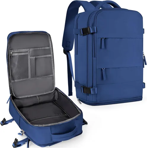 Miniatura 48 de coowoz Mochila grande de viaje para mujeres y hombres, mochila de transporte, mochila para senderismo impermeable, mochila deportiva para Rosa